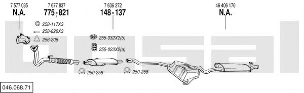 046.068.71 BOSAL Exhaust System Exhaust System