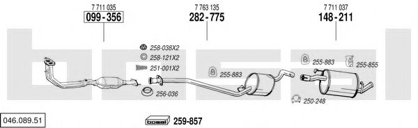 046.089.51 BOSAL Exhaust System
