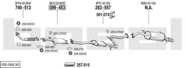 050.068.30 BOSAL Exhaust System Exhaust System