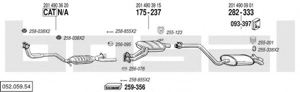 052.059.54 BOSAL Exhaust System Exhaust System