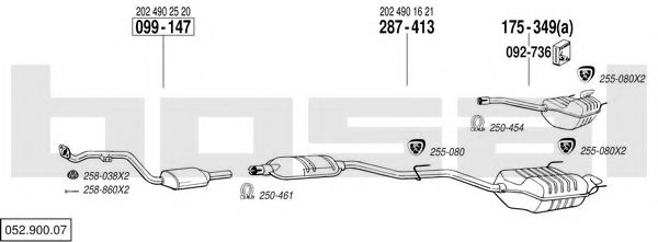 052.900.07 BOSAL Exhaust System