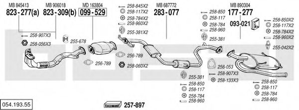 054.193.55 BOSAL Exhaust System Exhaust System
