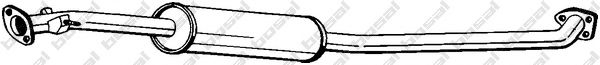 284-133 BOSAL Exhaust System Middle Silencer