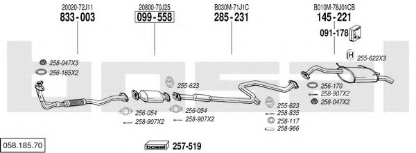 058.185.70 BOSAL Exhaust System