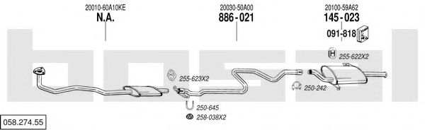 058.274.55 BOSAL Exhaust System Exhaust System