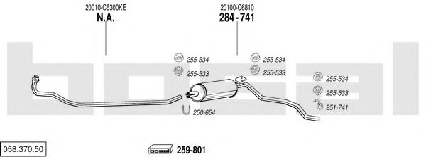 058.370.50 BOSAL Exhaust System Exhaust System