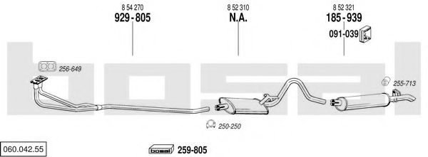 060.042.55 BOSAL Exhaust System Exhaust System