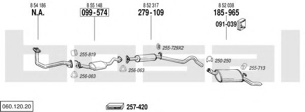 060.120.20 BOSAL Exhaust System Exhaust System