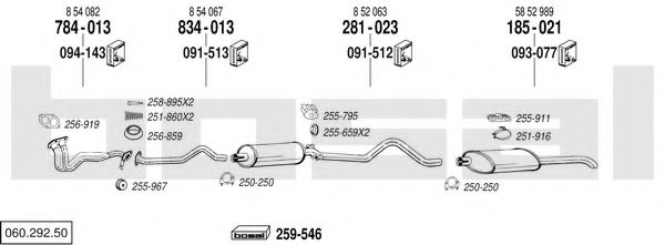 060.292.50 BOSAL Exhaust System Exhaust System