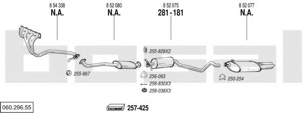 060.296.55 BOSAL Exhaust System Exhaust System
