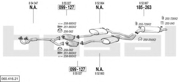060.416.21 BOSAL Exhaust System Exhaust System