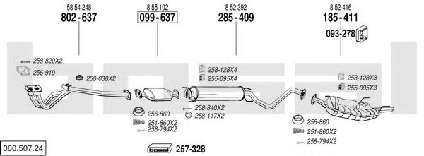 060.507.24 BOSAL Exhaust System Exhaust System