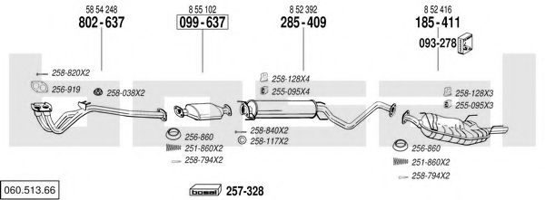 060.513.66 BOSAL Exhaust System Exhaust System