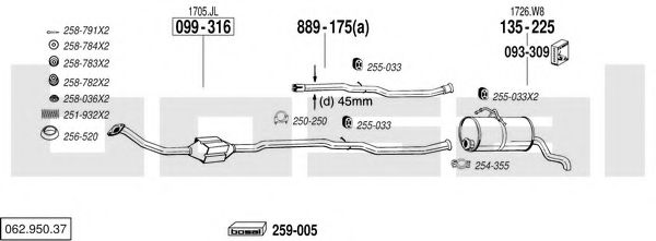 062.950.37 BOSAL Exhaust System