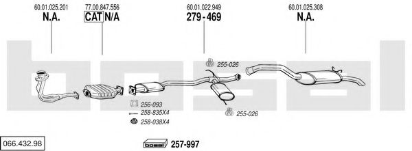 066.432.98 BOSAL Exhaust System Exhaust System