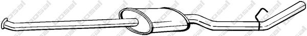 284-079 BOSAL Exhaust System Middle Silencer