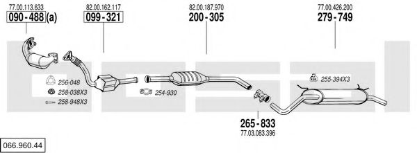 066.960.44 BOSAL Exhaust System Exhaust System