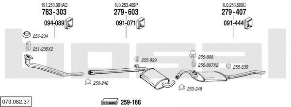 073.082.37 BOSAL Exhaust System