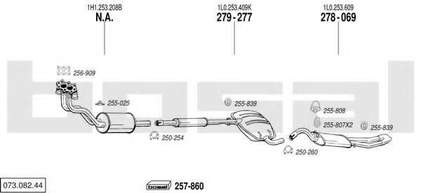 073.082.44 BOSAL Exhaust System Exhaust System