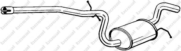 281-453 BOSAL Exhaust System Middle Silencer