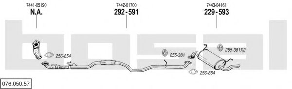 076.050.57 BOSAL Exhaust System Exhaust System