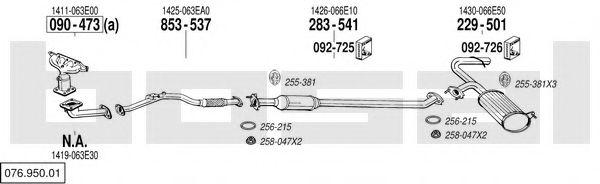076.950.01 BOSAL Exhaust System Exhaust System