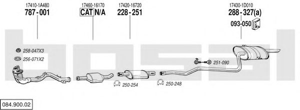 084.900.02 BOSAL Exhaust System Exhaust System