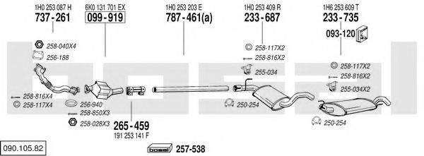 090.105.82 BOSAL Exhaust System