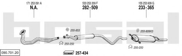 090.701.20 BOSAL Exhaust System Exhaust System