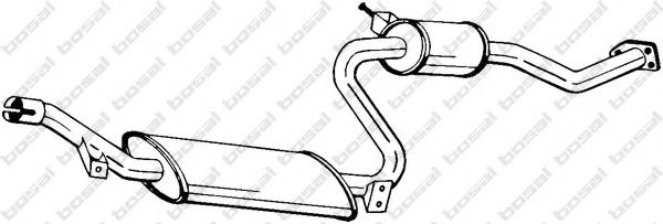 284-155 BOSAL Exhaust System Middle Silencer