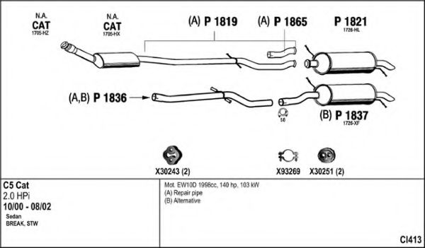 CI413 FENNO Exhaust System Exhaust System