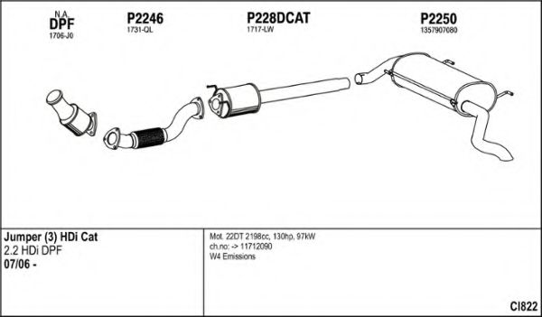 CI822 FENNO Exhaust System Exhaust System