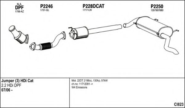 CI823 FENNO Exhaust System Exhaust System