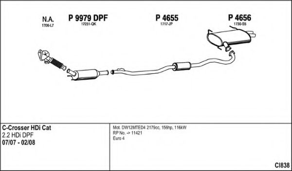 CI838 FENNO Exhaust System Exhaust System