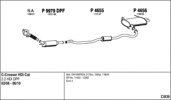 CI839 FENNO Exhaust System Exhaust System