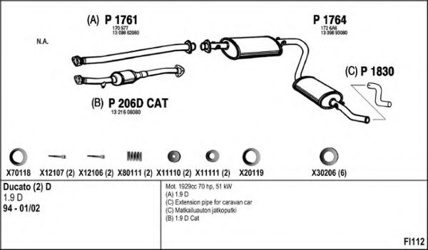 FI112 FENNO Exhaust System Exhaust System