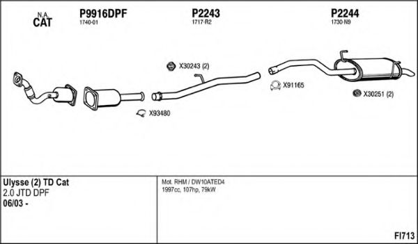 FI713 FENNO Exhaust System Exhaust System