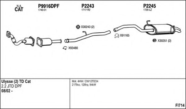 FI714 FENNO Exhaust System Exhaust System