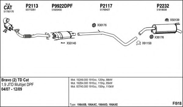 FI918 FENNO Exhaust System Exhaust System