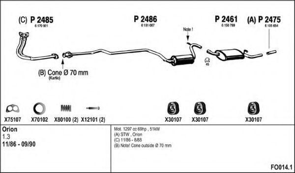 FO014.1 FENNO Exhaust System Exhaust System
