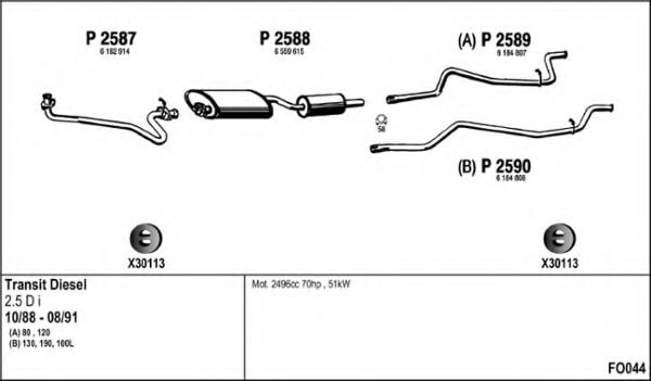 FO044 FENNO Exhaust System Exhaust System