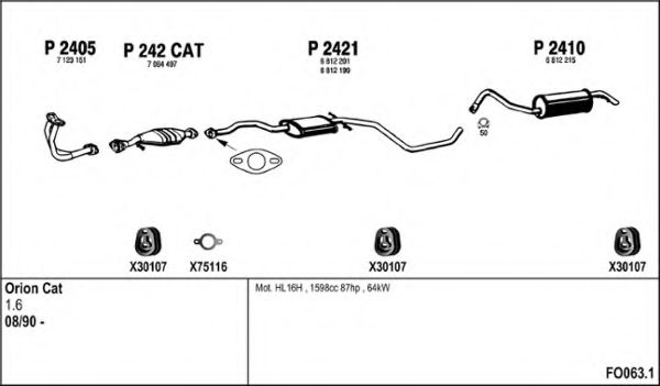 FO063.1 fenno Exhaust System Exhaust System