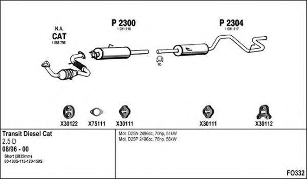 FO332 FENNO Exhaust System