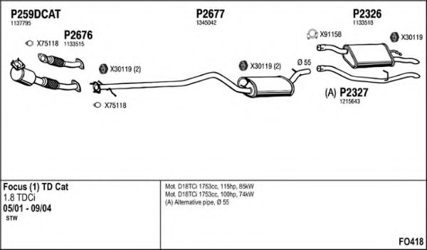 FO418 fenno Exhaust System Exhaust System