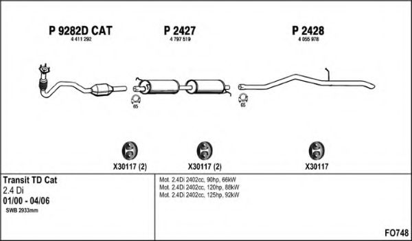 FO748 FENNO Exhaust System Exhaust System
