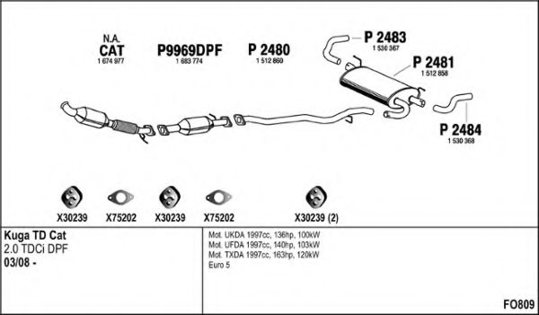 FO809 FENNO Exhaust System Exhaust System