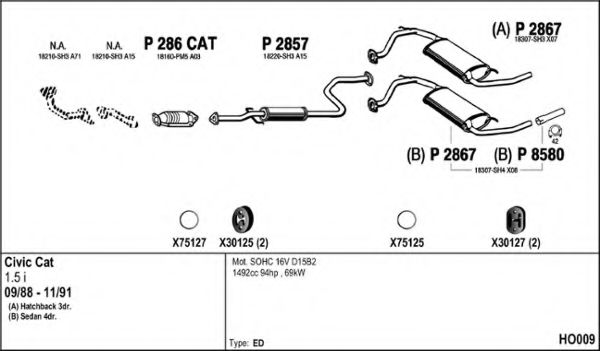 HO009 FENNO Exhaust System Exhaust System