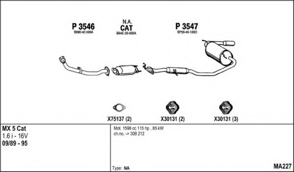 MA227 FENNO Brake System Brake Shoe Set