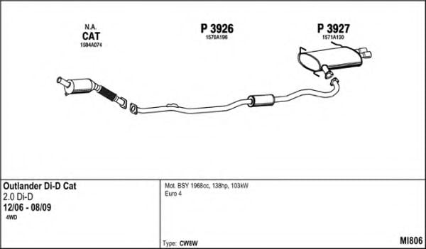 MI806 fenno Exhaust System Exhaust System