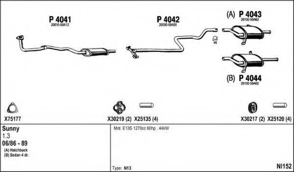 NI152 FENNO Exhaust System Exhaust System